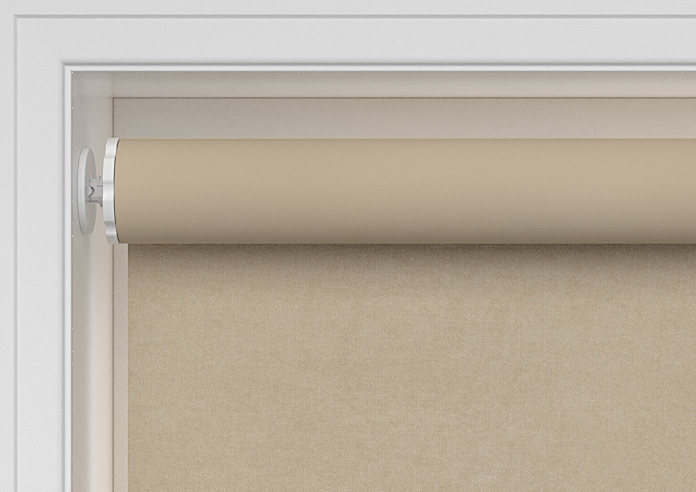 Flori Faux Suede (Blackout), Vanilla Latte - Twist&Fit Roller Blind - Image 9